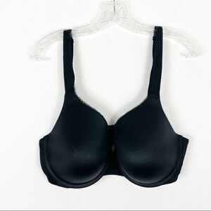 Cacique Cups & Wings Full Coverage Black Underwire Bra 42D